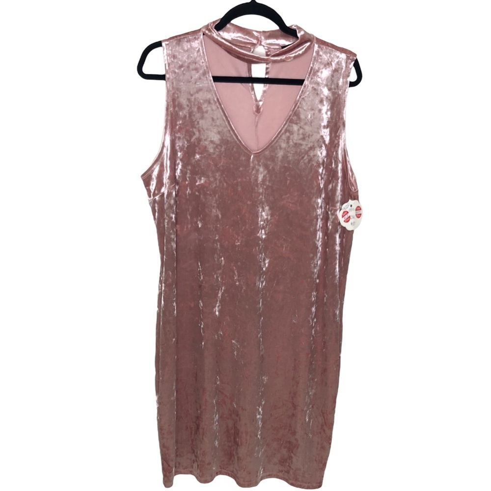 New with tags rose gold velvet mini dress